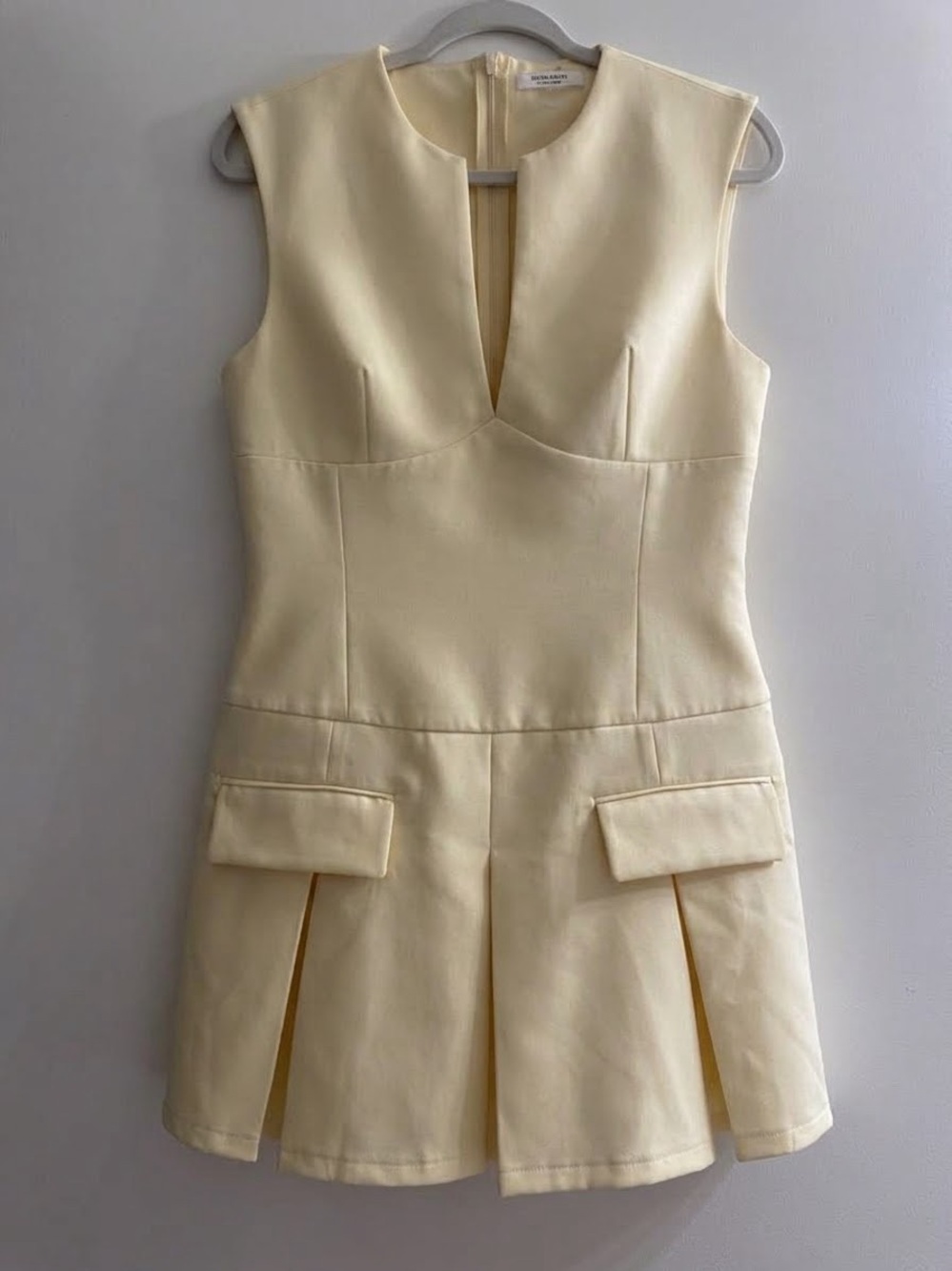 Peppermayo Cream V-Neck Sleeveless Mini Dress - Picture 2 of 3